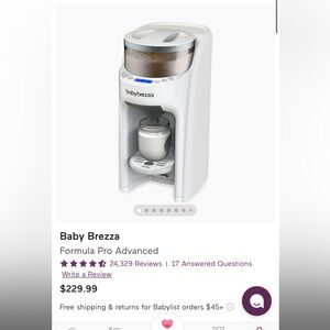 NEW Baby Brezza Formula Pro Advanced